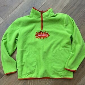 Nickelodeon Lime Green Fleece with Orange Accents